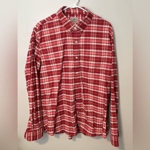 L.L. Bean Men’s Plaid Dress shirt size Large